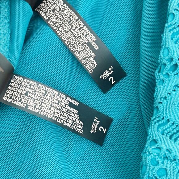 Torrid 2X Bikini Set High Neck Crochet Top & High-Rise Crochet Swim Bottom - Picture 12 of 13